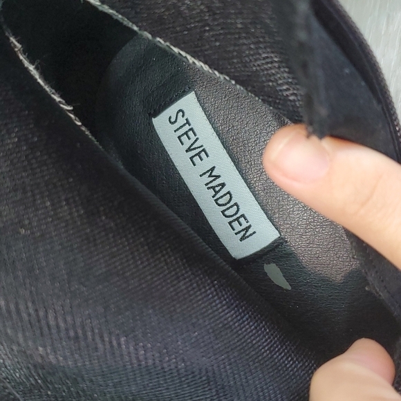 Steve Madden Women Hipster Suede Ankle Heels shoes boots sz 9B - Picture 11 of 11